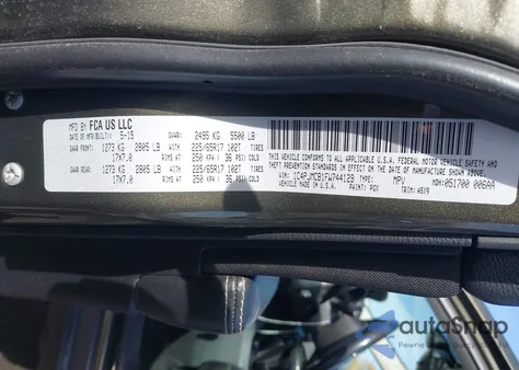 2015 Jeep Cherokee Latitude из США, поврежденный, VIN 1C4PJMCB1FW744129